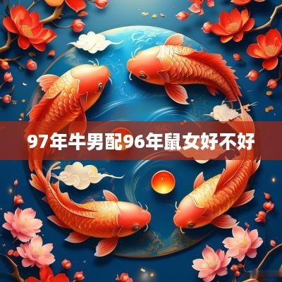 97年牛男配96年鼠女好不好