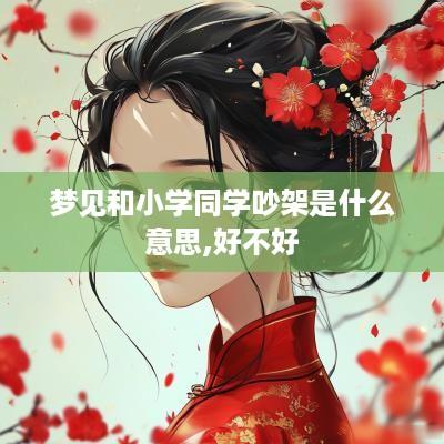 梦见和小学同学吵架是什么意思,好不好