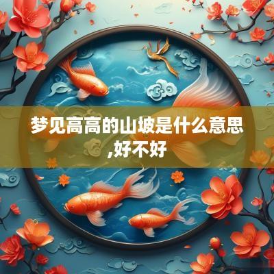梦见高高的山坡是什么意思,好不好