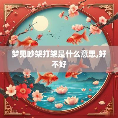 梦见吵架打架是什么意思,好不好
