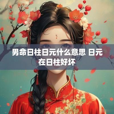 男命日柱日元什么意思 日元在日柱好坏