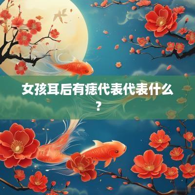 女孩耳后有痣代表代表什么？