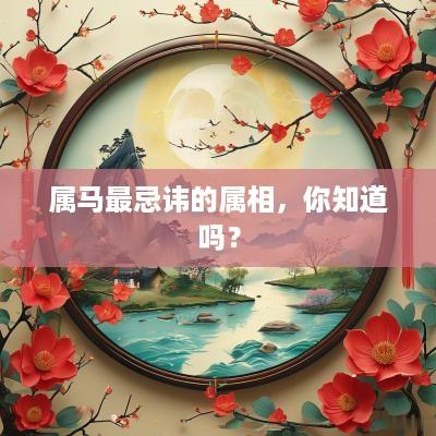 属马最忌讳的属相，你知道吗？