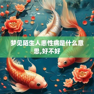 梦见陌生人患性病是什么意思,好不好
