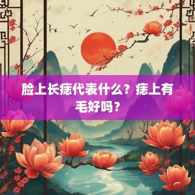 脸上长痣代表什么？痣上有毛好吗？
