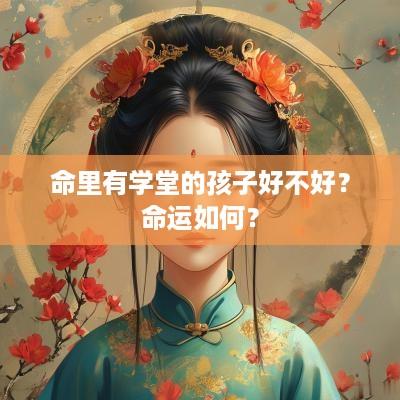 命里有学堂的孩子好不好？命运如何？