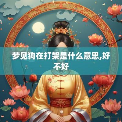 梦见狗在打架是什么意思,好不好