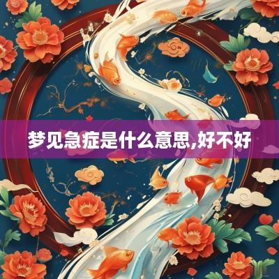 梦见急症是什么意思,好不好