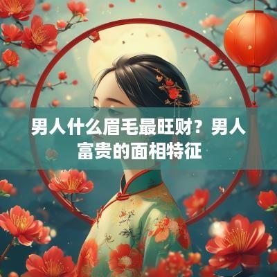 男人什么眉毛最旺财？男人富贵的面相特征