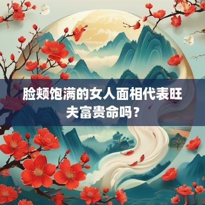 脸颊饱满的女人面相代表旺夫富贵命吗？