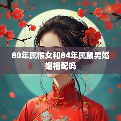80年属猴女和84年属鼠男婚姻相配吗
