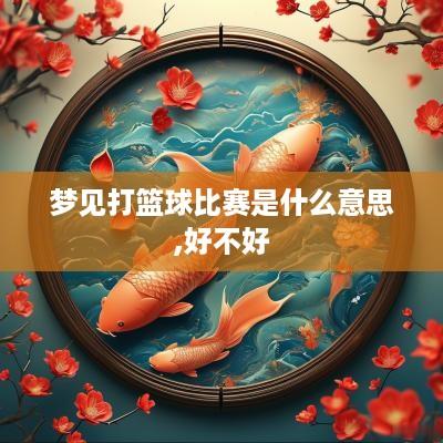 梦见打篮球比赛是什么意思,好不好