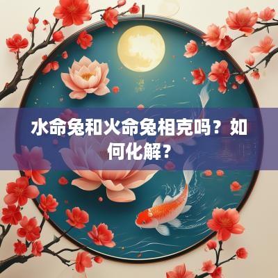 水命兔和火命兔相克吗？如何化解？
