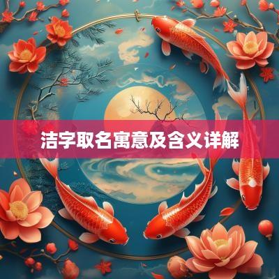 洁字取名寓意及含义详解