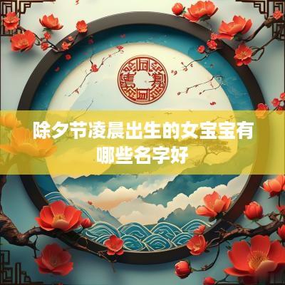 除夕节凌晨出生的女宝宝有哪些名字好