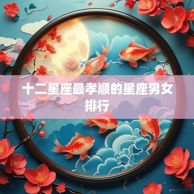 十二星座最孝顺的星座男女排行