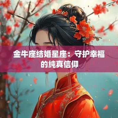 金牛座结婚星座：守护幸福的纯真信仰