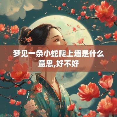 梦见一条小蛇爬上墙是什么意思,好不好