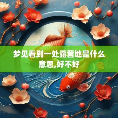 梦见看到一处露营地是什么意思,好不好