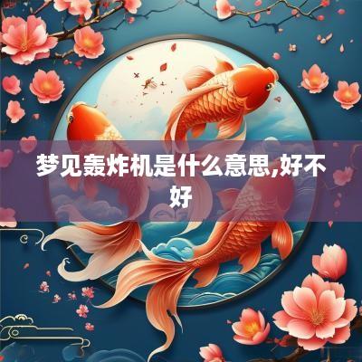 梦见轰炸机是什么意思,好不好