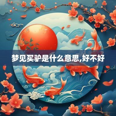 梦见买驴是什么意思,好不好