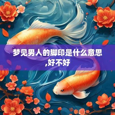 梦见男人的脚印是什么意思,好不好