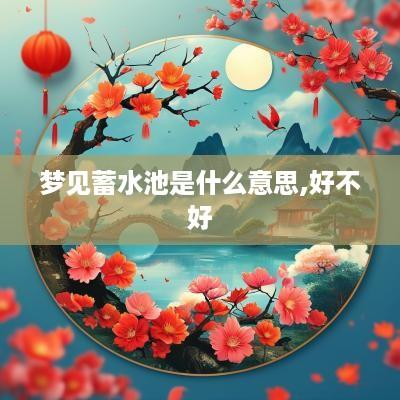 梦见蓄水池是什么意思,好不好