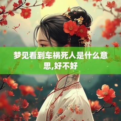 梦见看到车祸死人是什么意思,好不好