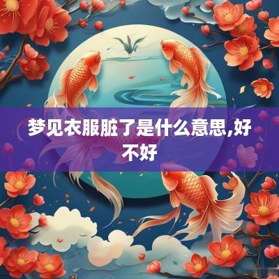 梦见衣服脏了是什么意思,好不好