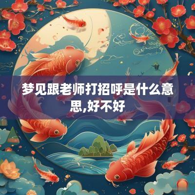 梦见跟老师打招呼是什么意思,好不好