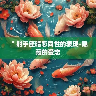 ＂射手座暗恋同性的表现-隐藏的爱恋