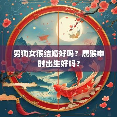 男狗女猴结婚好吗？属猴申时出生好吗？