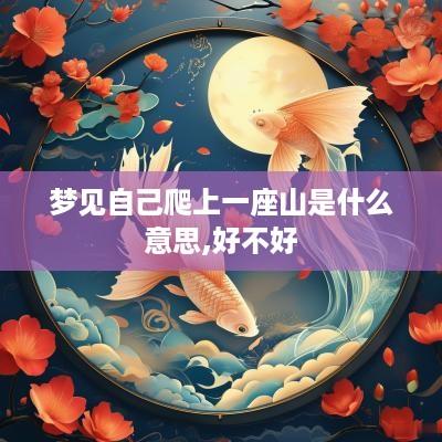 梦见自己爬上一座山是什么意思,好不好