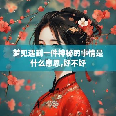 梦见遇到一件神秘的事情是什么意思,好不好