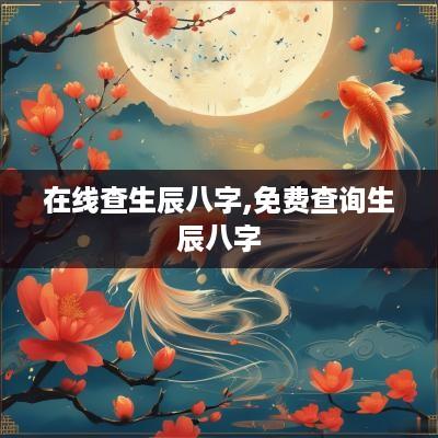 在线查生辰八字,免费查询生辰八字