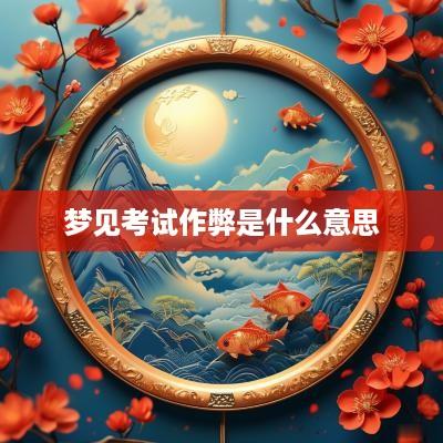 梦见考试作弊是什么意思