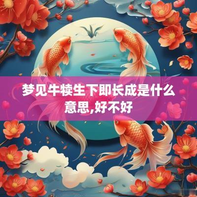 梦见牛犊生下即长成是什么意思,好不好