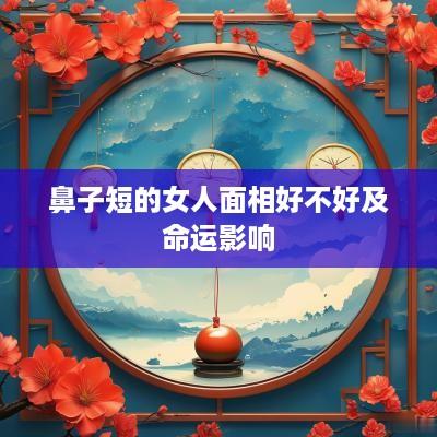 鼻子短的女人面相好不好及命运影响