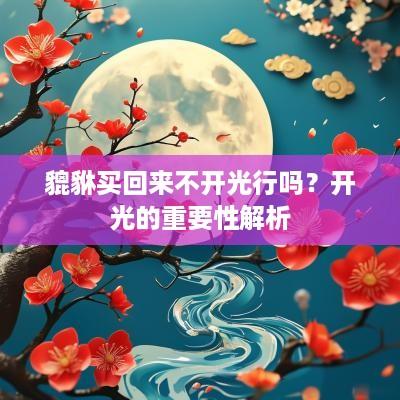 貔貅买回来不开光行吗？开光的重要性解析