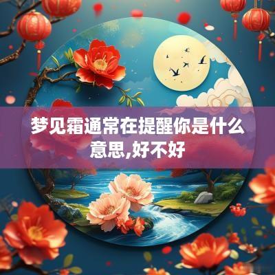 梦见霜通常在提醒你是什么意思,好不好