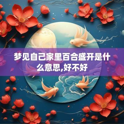 梦见自己家里百合盛开是什么意思,好不好