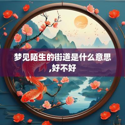 梦见陌生的街道是什么意思,好不好