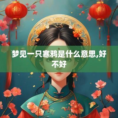 梦见一只寒鸦是什么意思,好不好