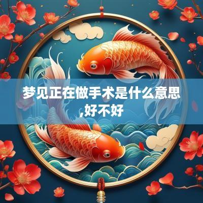 梦见正在做手术是什么意思,好不好