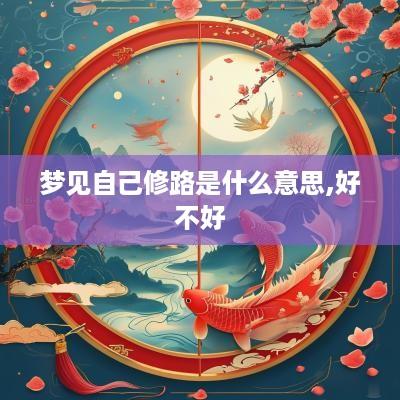 梦见自己修路是什么意思,好不好