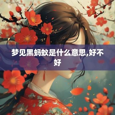 梦见黑蚂蚁是什么意思,好不好
