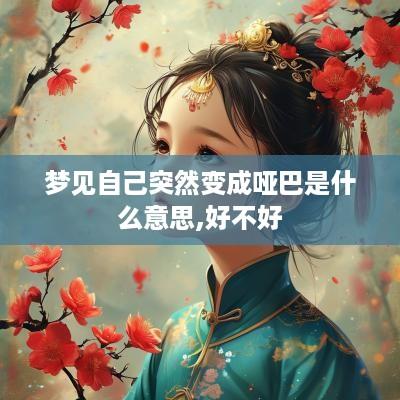 梦见自己突然变成哑巴是什么意思,好不好
