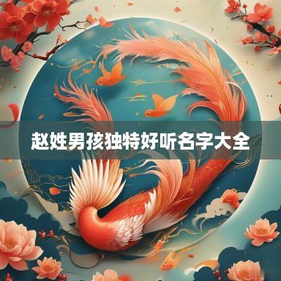 赵姓男孩独特好听名字大全