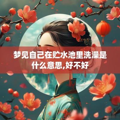 梦见自己在贮水池里洗澡是什么意思,好不好
