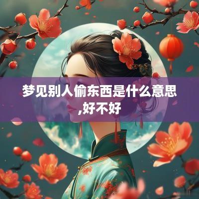 梦见别人偷东西是什么意思,好不好